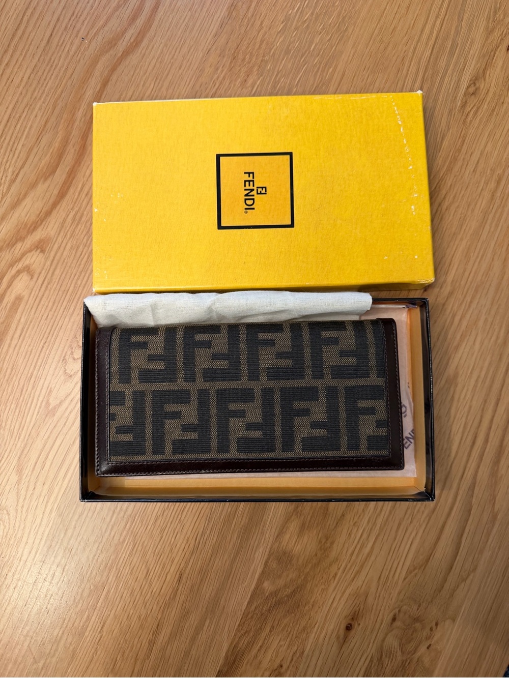 Fendi Brown Zucca FF Continental Wallet with Dark Trim - Picture 2 of 8